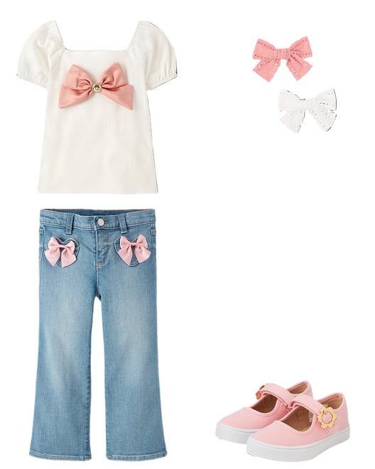 1st bundle featuring 3 items which compliment Girls Bow Hair Clip 2-Pack