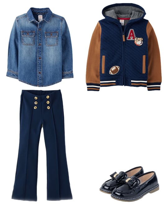 Kids Denim Button Up Shirt - Little Essentials - Blue