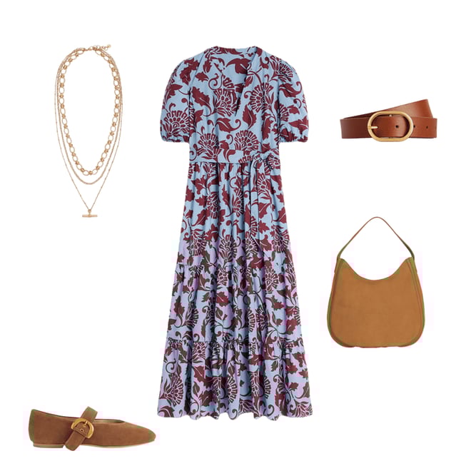 1st bundle featuring 4 items which compliment Christabel Cotton Midi Dress-Glacier Blue, Ornate Vine