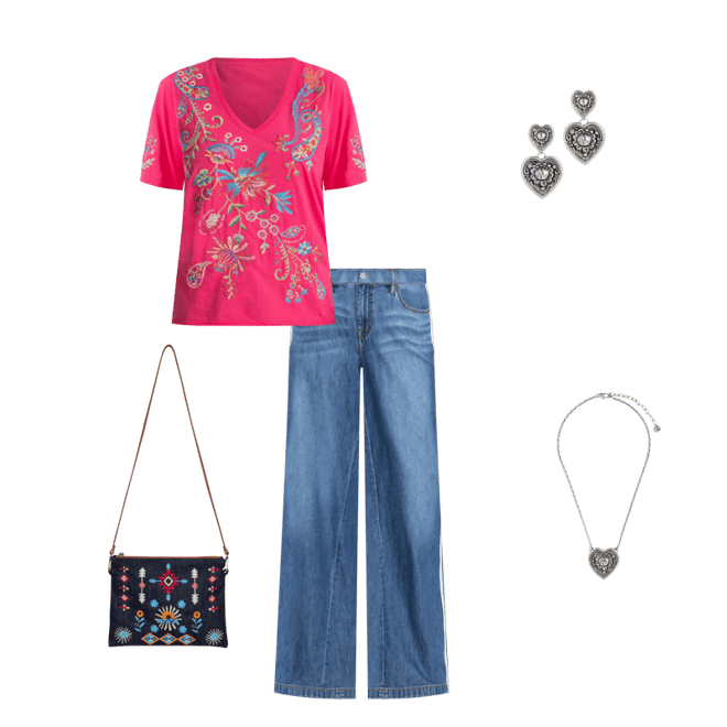 ★ JEANS★ ICONIC DENIM SHOULDER BAG ★ウォニョン着用★ Buy DENIM CROSSBODY BAG | Johnny Was