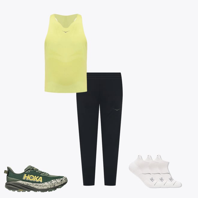 Ahyhhh　アーコール　シエナ HOKA Women's Speedgoat 6 Trail Running Shoes - Black/ Aloe