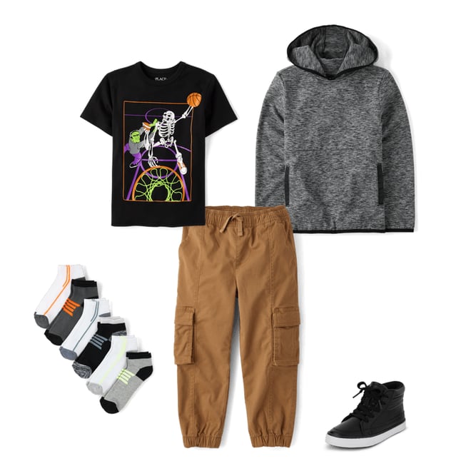 1st bundle featuring 4 items which compliment Boys Cozy Active Marl Hoodie