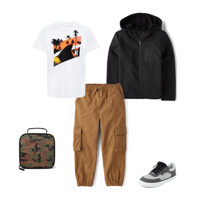 Boys Active Long Sleeve Cozy Tech Zip Up Hoodie - BLACK