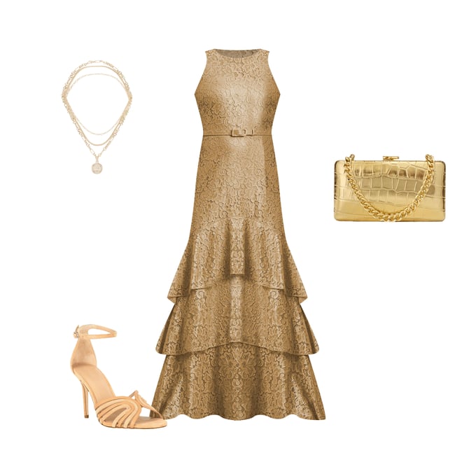 ネックレス・ペンダント RALPH LAUREN Gold Tone Multi-Row Chain Pendant Necklace Lauren Ralph Lauren Gold Tone Multi-Row Chain Pendant