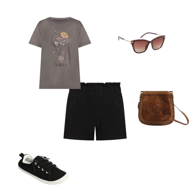 Be The Light Floral Oversized Fit Graphic Tee