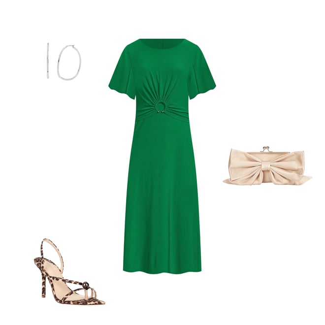 Midi Dress Jessica Howard Green Dress Jessica Howard Balloon