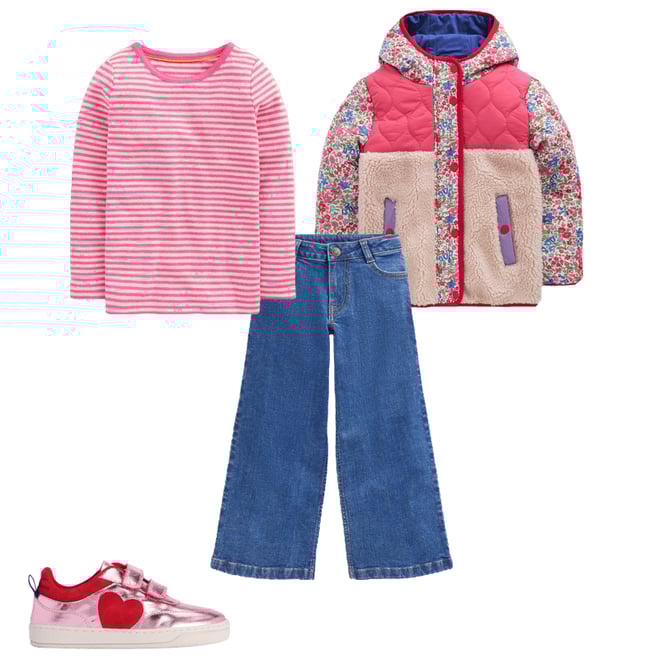 soor ploom■FRILL TEE■SORBET POINTELLE Soor Ploom Essentials, Field Tee - Fleur Print Sorbet – cuccu