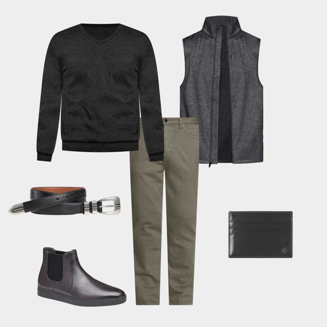 1st bundle featuring 5 items which compliment V-Neck Sweater