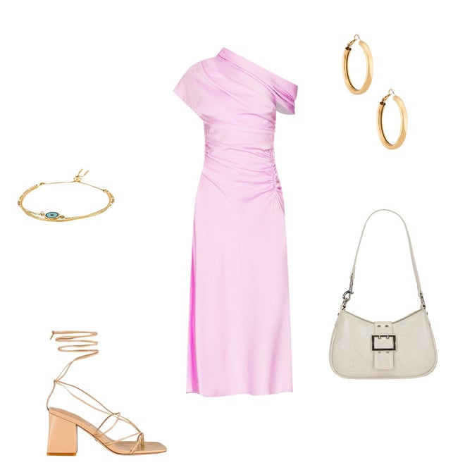 SIMKHAI VESTIDO MIDI JOANNA en Orchid REVOLVE