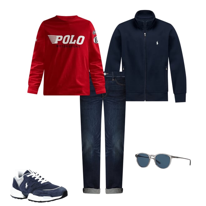 Polo Ralph Lauren Double-Knit Zip Front Track Jacket | Dillard's
