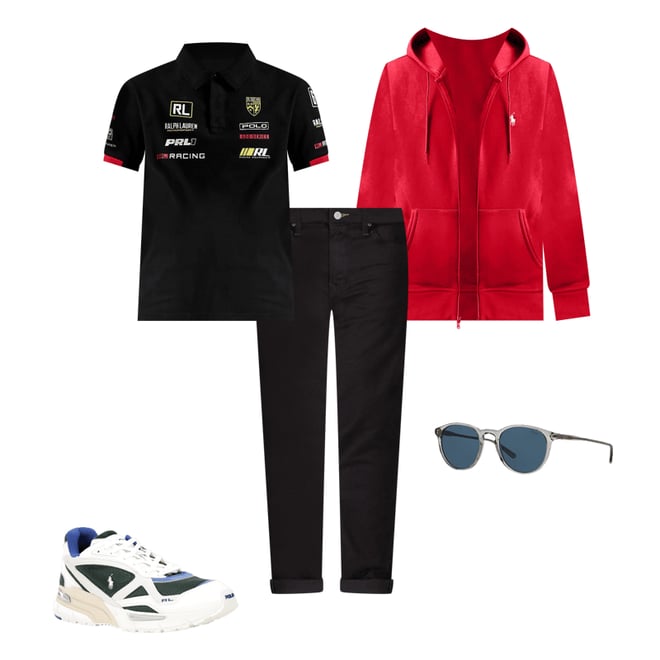Polo Ralph Lauren Hudson Black Varick Slim Straight Stretch