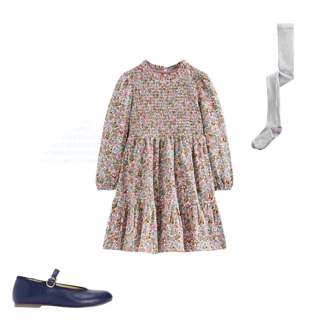 4th bundle featuring 2 items which compliment Ribbed Tights-Grey Marl