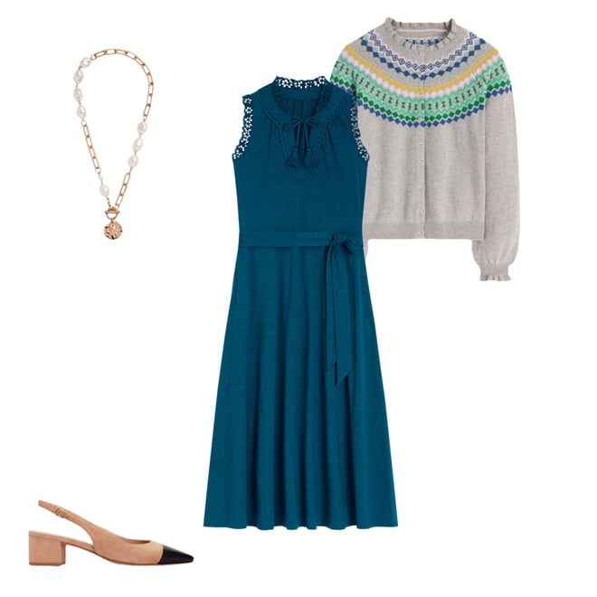 3rd bundle featuring 3 items which compliment Aria Broderie Trim Midi Dress-Harbour Blue