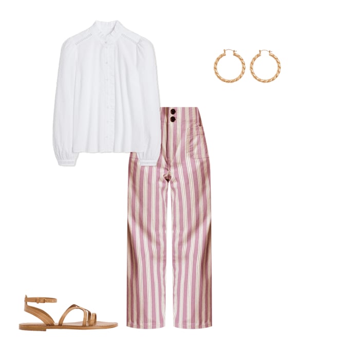 2nd bundle featuring 3 items which compliment Primrose Patch Pocket Trousers-Lilac Tram Stripe