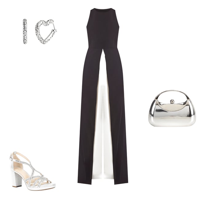 【AdriannaPapell】Colorblocked Overlay Jumpsuit★ Adrianna Papell Colorblocked Overlay Jumpsuit - Macy's