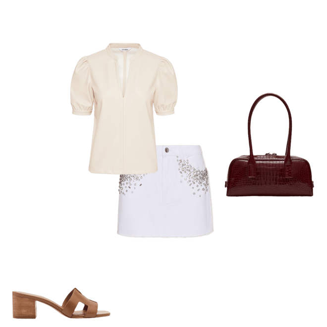 【Steve Madden】ハデスコニャックレザー HADES Cognac Leather Square-Toe Mule Block Heel Women's