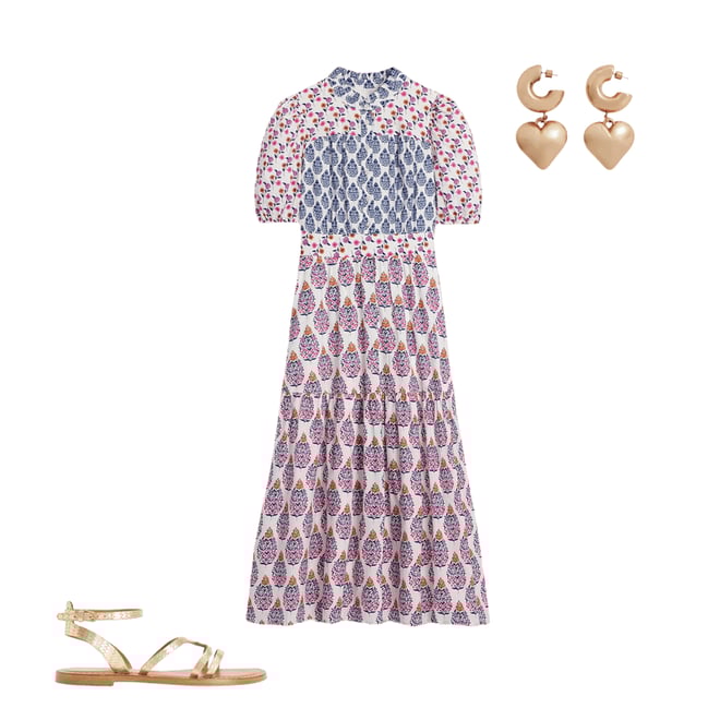 1st bundle featuring 2 items which compliment Beatrice Cotton Midi Dress-Multi, Wildflower Bouquet