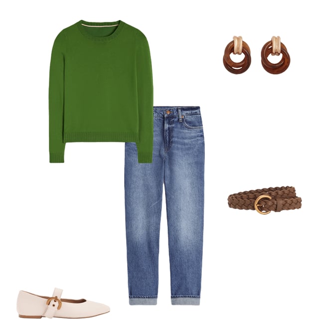2nd bundle featuring 4 items which compliment Emilia Cotton Crew Jumper-Promenade Green