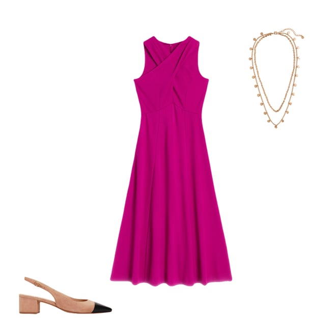 2nd bundle featuring 2 items which compliment Cross Front Ponte Dress-Fuchsia