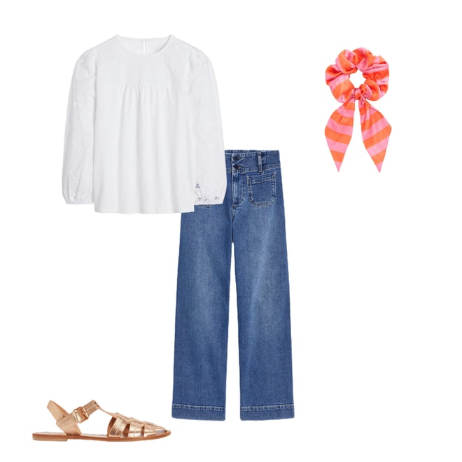 2nd bundle featuring 3 items which compliment May Broderie Top-White