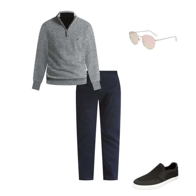 Marled Quarter-Zip Sweater | Nautica