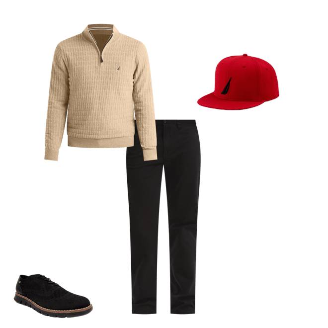 Textured Quarter-Zip Sweater | Nautica