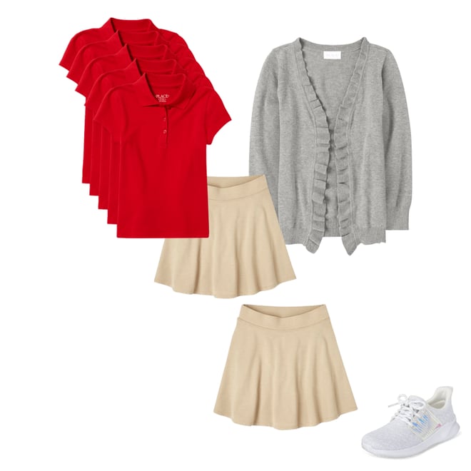 3rd bundle featuring 3 items which compliment Girls Uniform Pique Polo 5-Pack