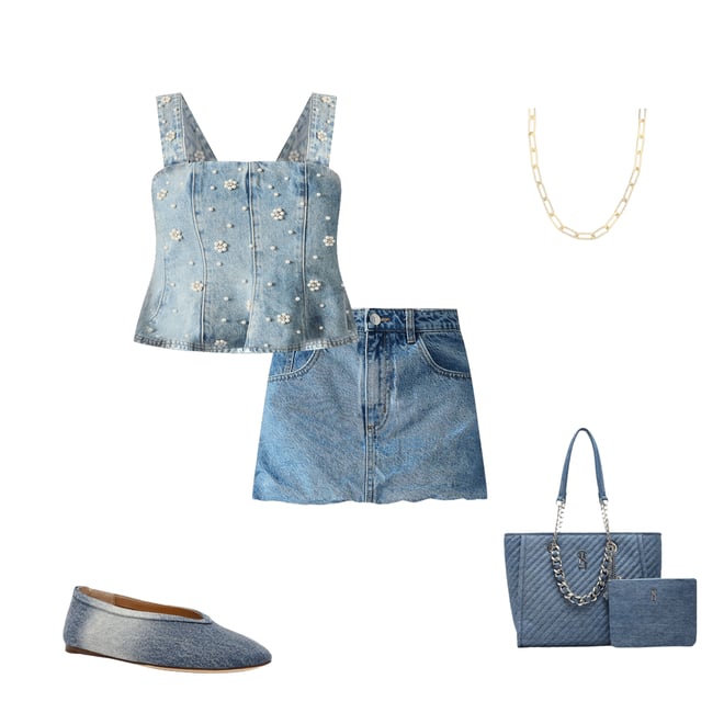 Steve Madden Katt Denim Tote Bag with Pouch | Dillard's