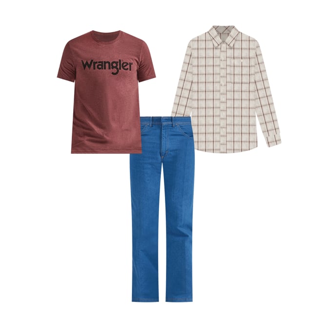 Wrangler® Men's Five Star Premium Regular Flex Fit Jean in Light Blue
