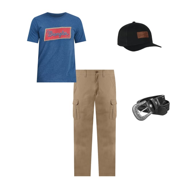 Wrangler® Men's Five Star Premium Relaxed Fit Flex Cargo Pant in Barley