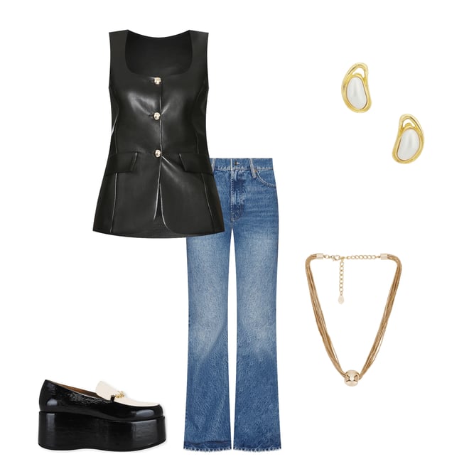6th bundle featuring 4 items which compliment Platform Loafer Naplack