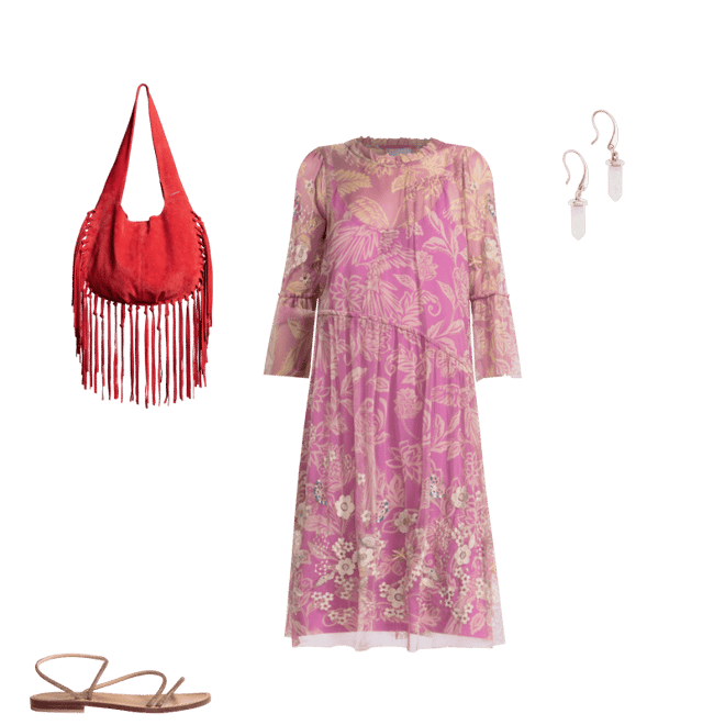 MAZZY ARCHING RUFFLES DRESS