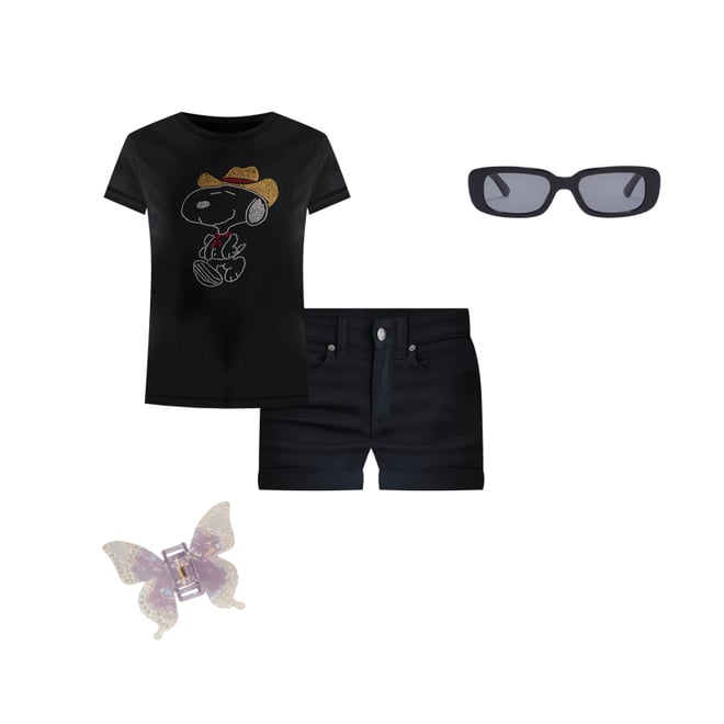 Peanuts® | Aéropostale Western Snoopy Rhinestone Boyfriend Graphic Tee