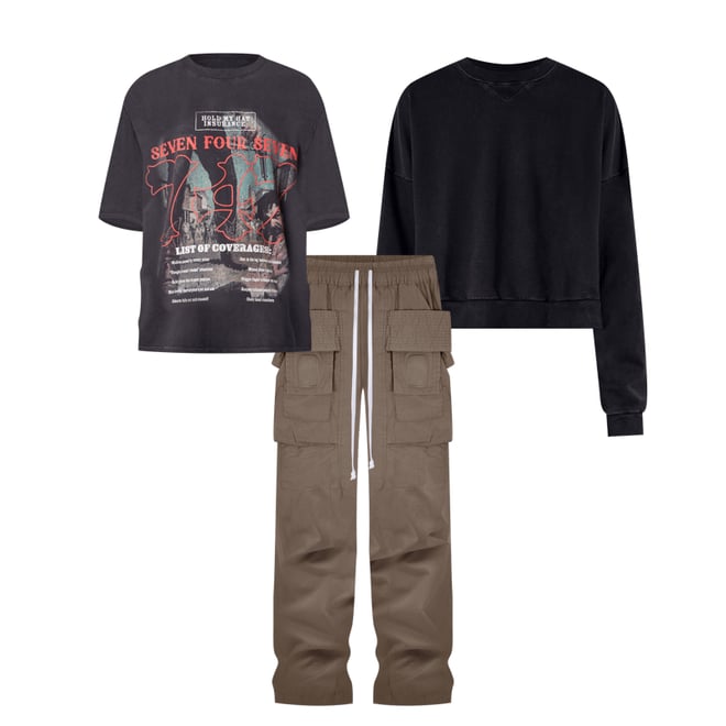 MNML 747 ゾンビ カントリー プリント Tシャツ 送料/関税込 747 Zombie Country Printed Tee - Vintage Black | mnml | shop now