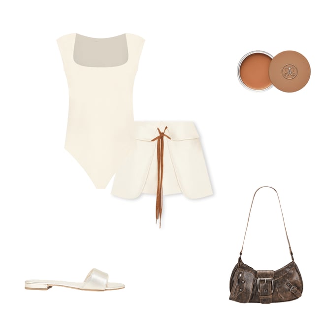 3rd bundle featuring 4 items which compliment Neoprene Cap Sleeve Bodysuit