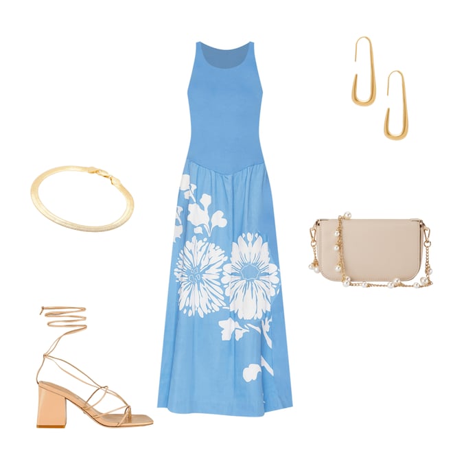 3rd bundle featuring 4 items which compliment Stretch Singlet Maxi Dress