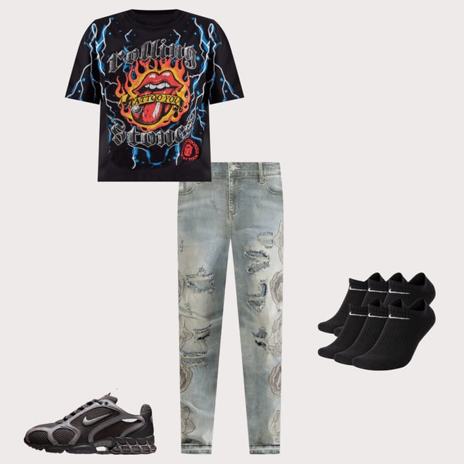 WAIMEA Stacked Floral Embroidery Jeans