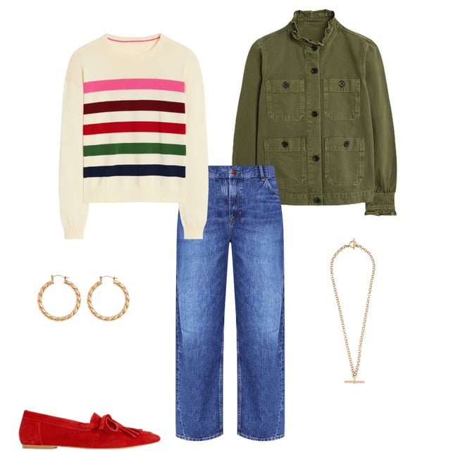 2nd bundle featuring 5 items which compliment Soft Tassel Deck Shoes-Post Box Red