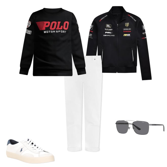 ★米国発*POLO*新作*RL RACING Double-Knitトラックジャケット/W Polo Ralph Lauren Stretch Double-Knit Racing Track Jacket