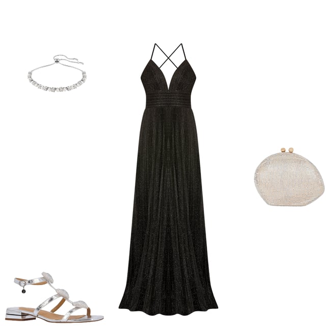 【MAC DUGGAL】ロング ドレス ベルベット Vネック ブラック NEW, Mac Duggal RUFFLE SHOULDER V-NECK CHIFFON GOWN in Black
