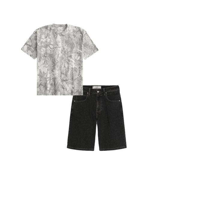 Boxy Heavyweight Camo Crew T-Shirt