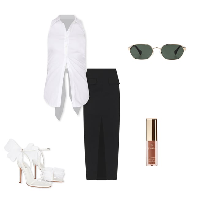 2nd bundle featuring 4 items which compliment Loch Sleeveless Poplin Button Up