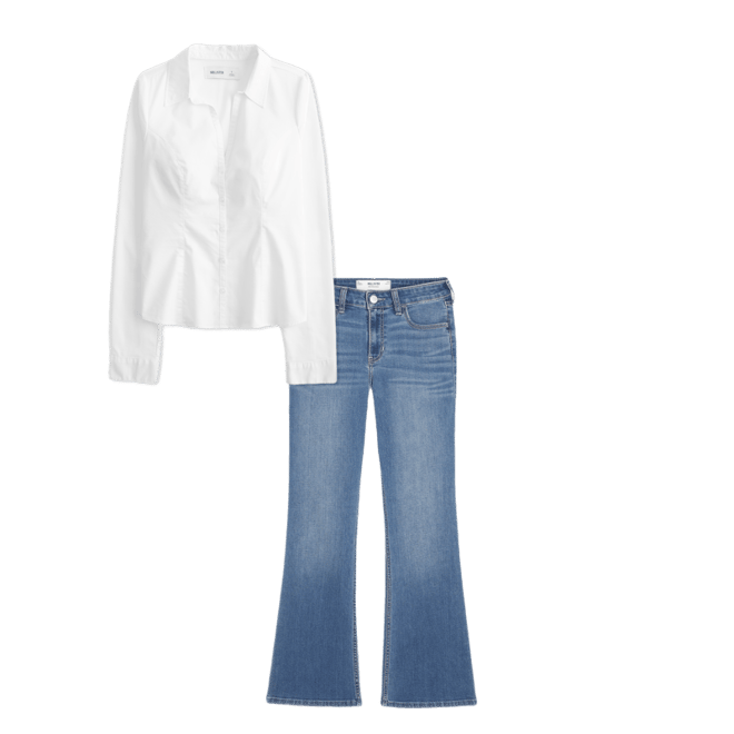 Button-Through Poplin Shirt