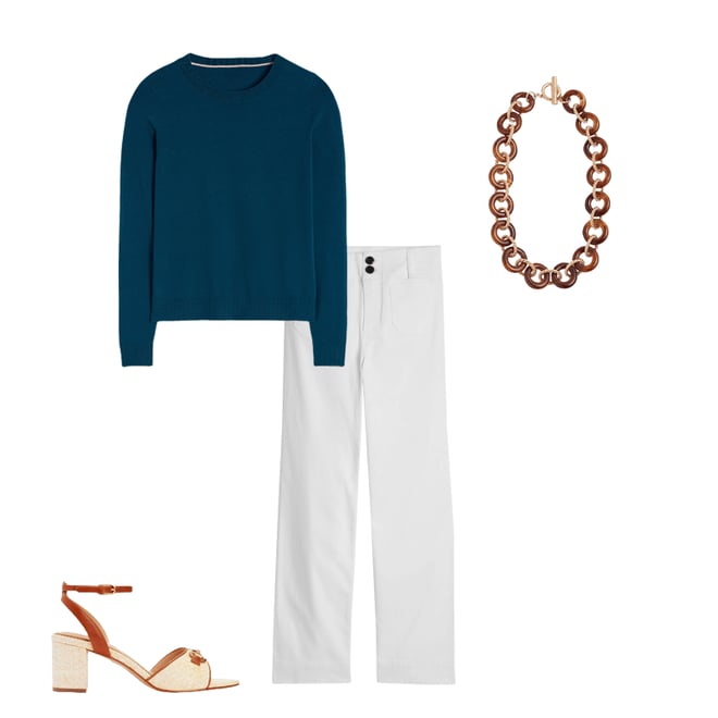 2nd bundle featuring 3 items which compliment Emilia Cotton Crew Sweater-Harbour Blue