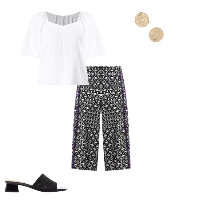  Cato Fashions | Cato Plus Size Contrast Medallion Cropped Pants