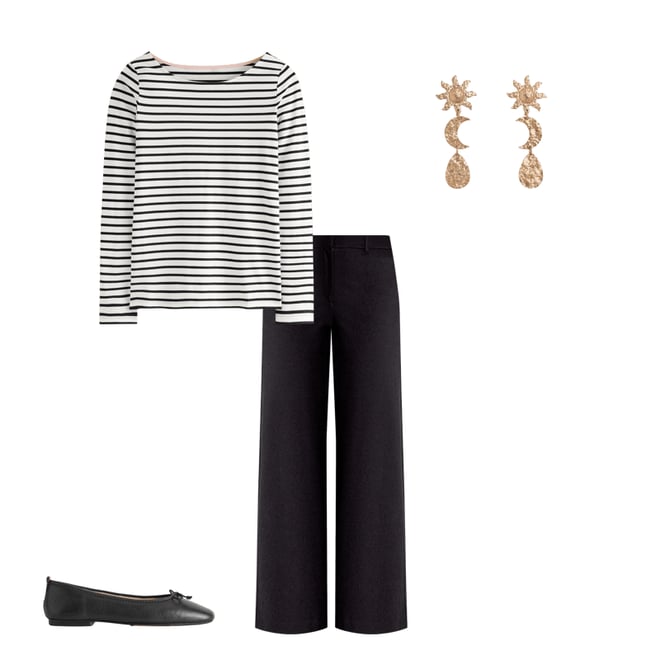 3rd bundle featuring 3 items which compliment Belgravia Ponte Crop Trousers-BLACK