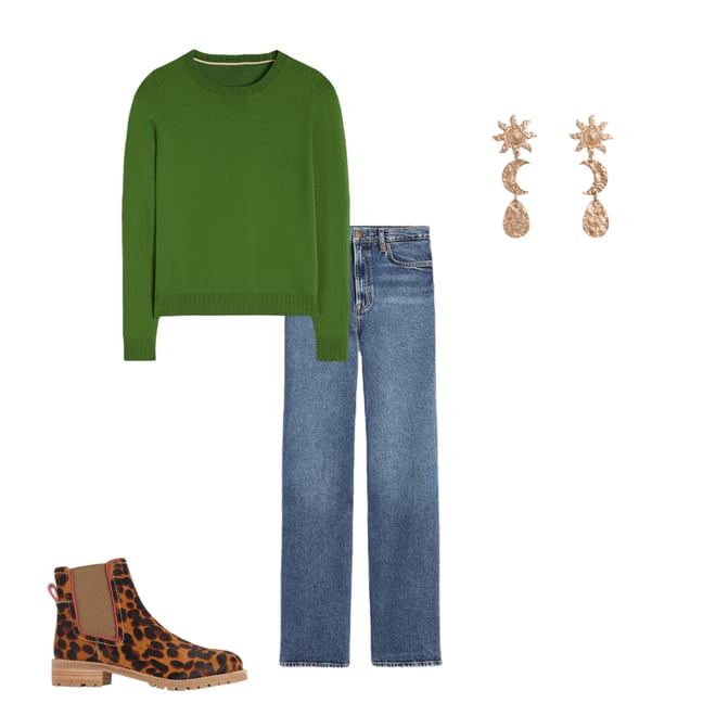 4th bundle featuring 3 items which compliment Emilia Cotton Crew Jumper-Promenade Green