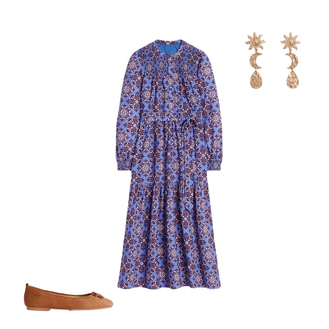 3rd bundle featuring 2 items which compliment Cecily Cotton Midi Dress-Soft Blue, Bloom Mosaic