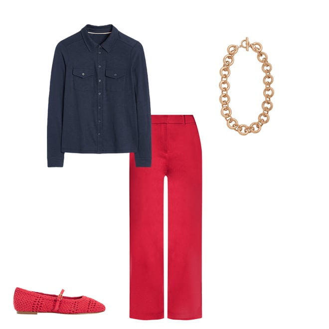 5th bundle featuring 3 items which compliment Amy Jersey Shirt-Navy