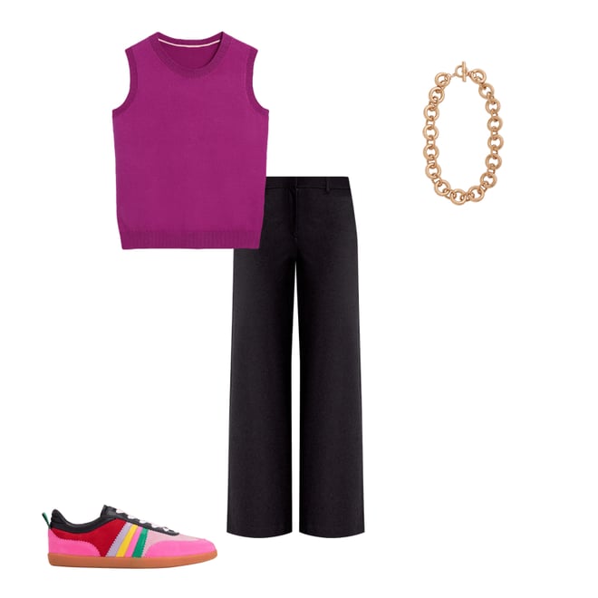 4th bundle featuring 3 items which compliment Belgravia Ponte Crop Trousers-BLACK